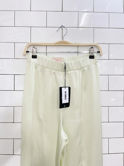 nwt 4th + reckless satin crepe wide leg pants
