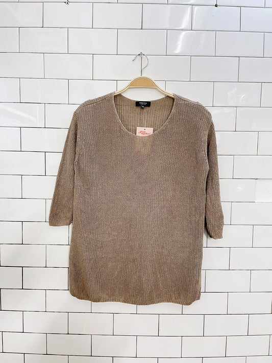 babaton loose knit sweater with linen and silk