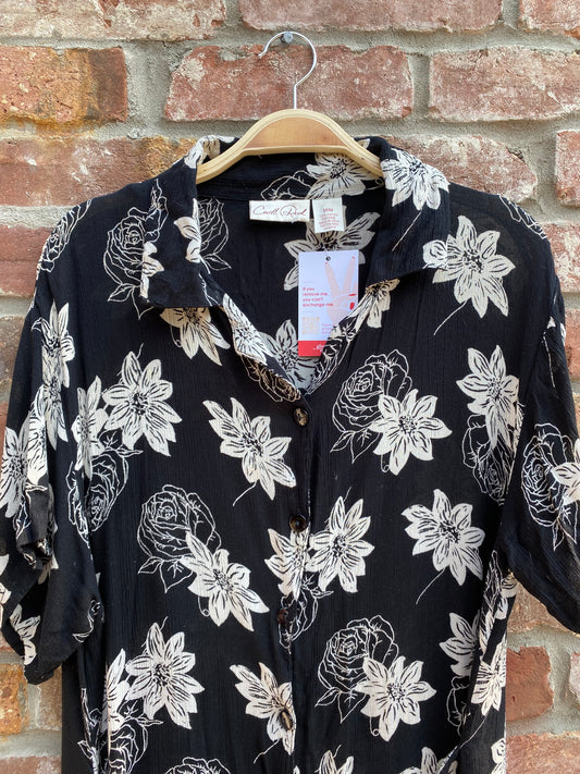 vintage 00s carroll reed button down shirt dress