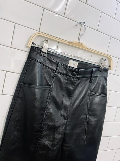 wilfred faux leather slim pant