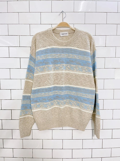 vintage oakton oatmeal knit dad sweater