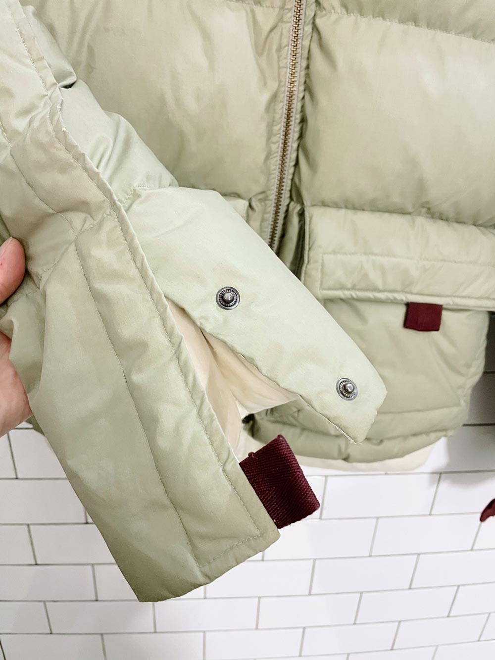 diesel bell sleeve utility puffer coat