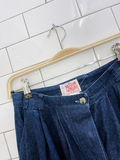 vintage mister leonard button denim midi skirt