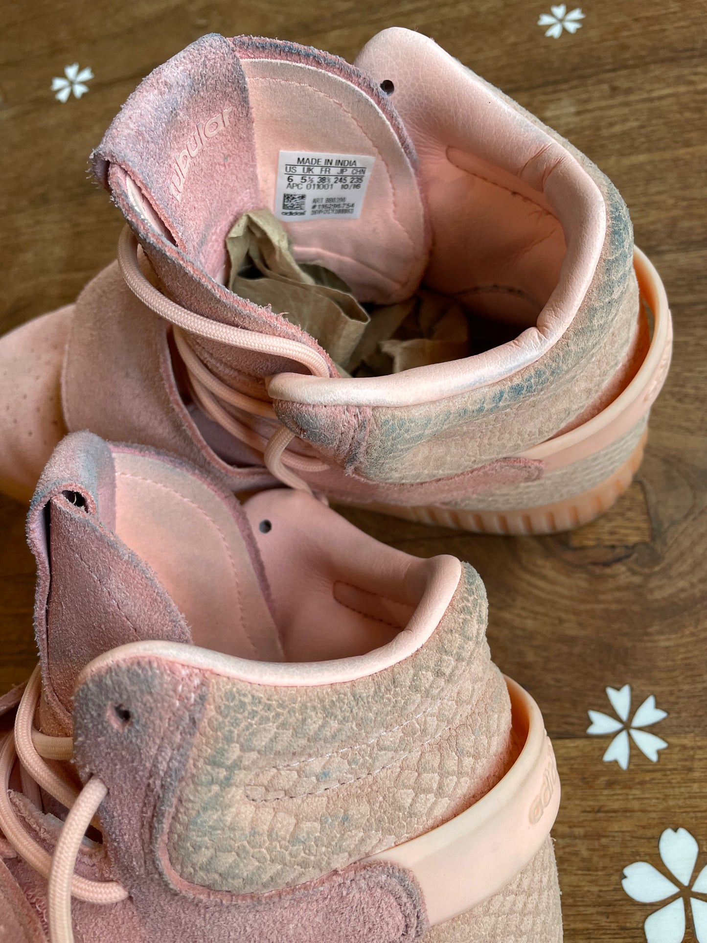 adidas pink tubular invader deerskin sneakers