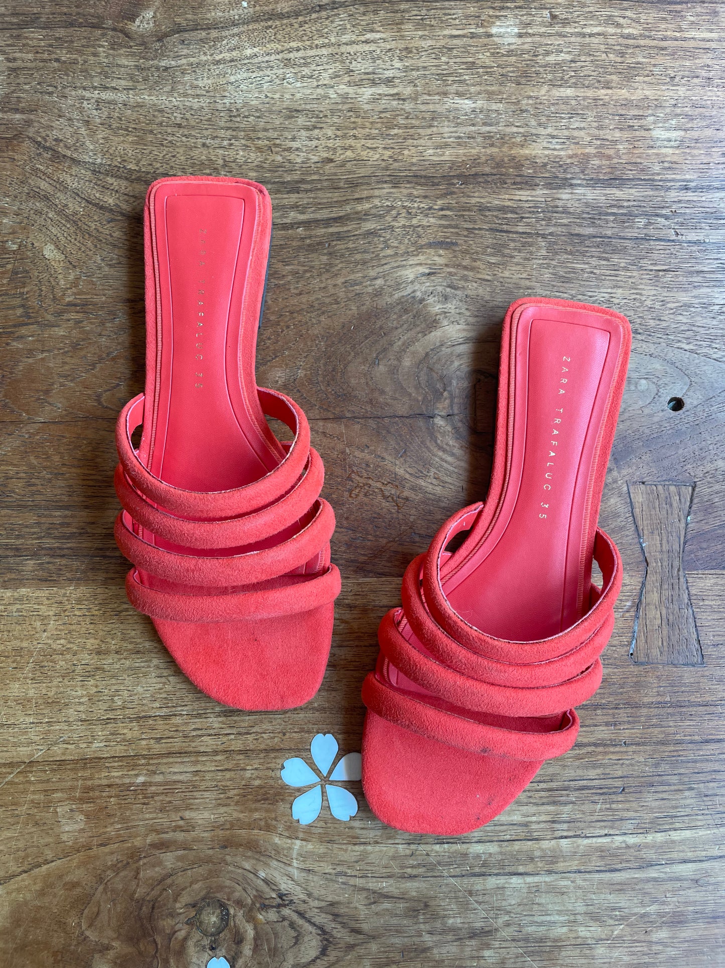 zara faux suede multi strap sandal