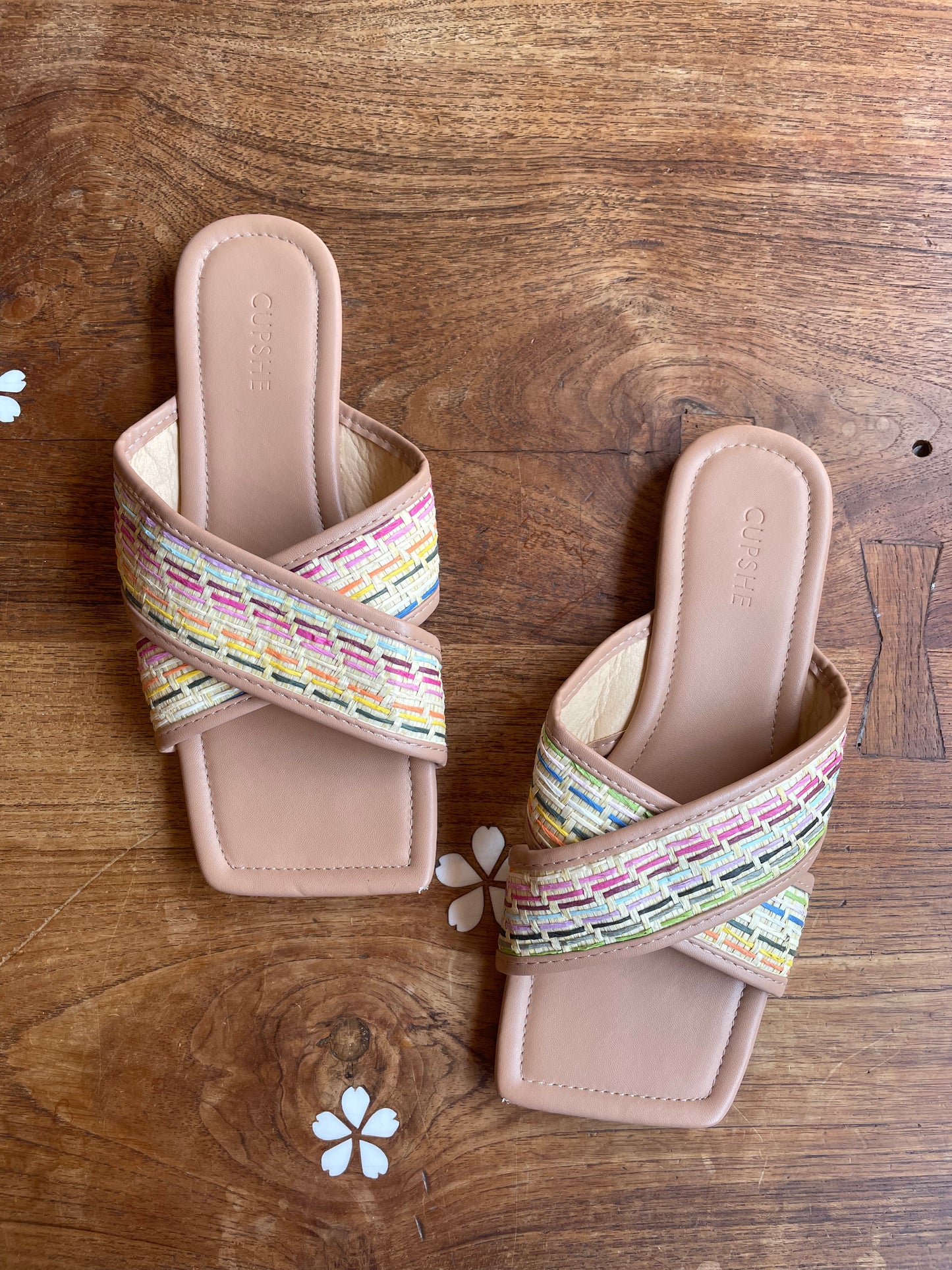 cupshe woven criss cross sandal