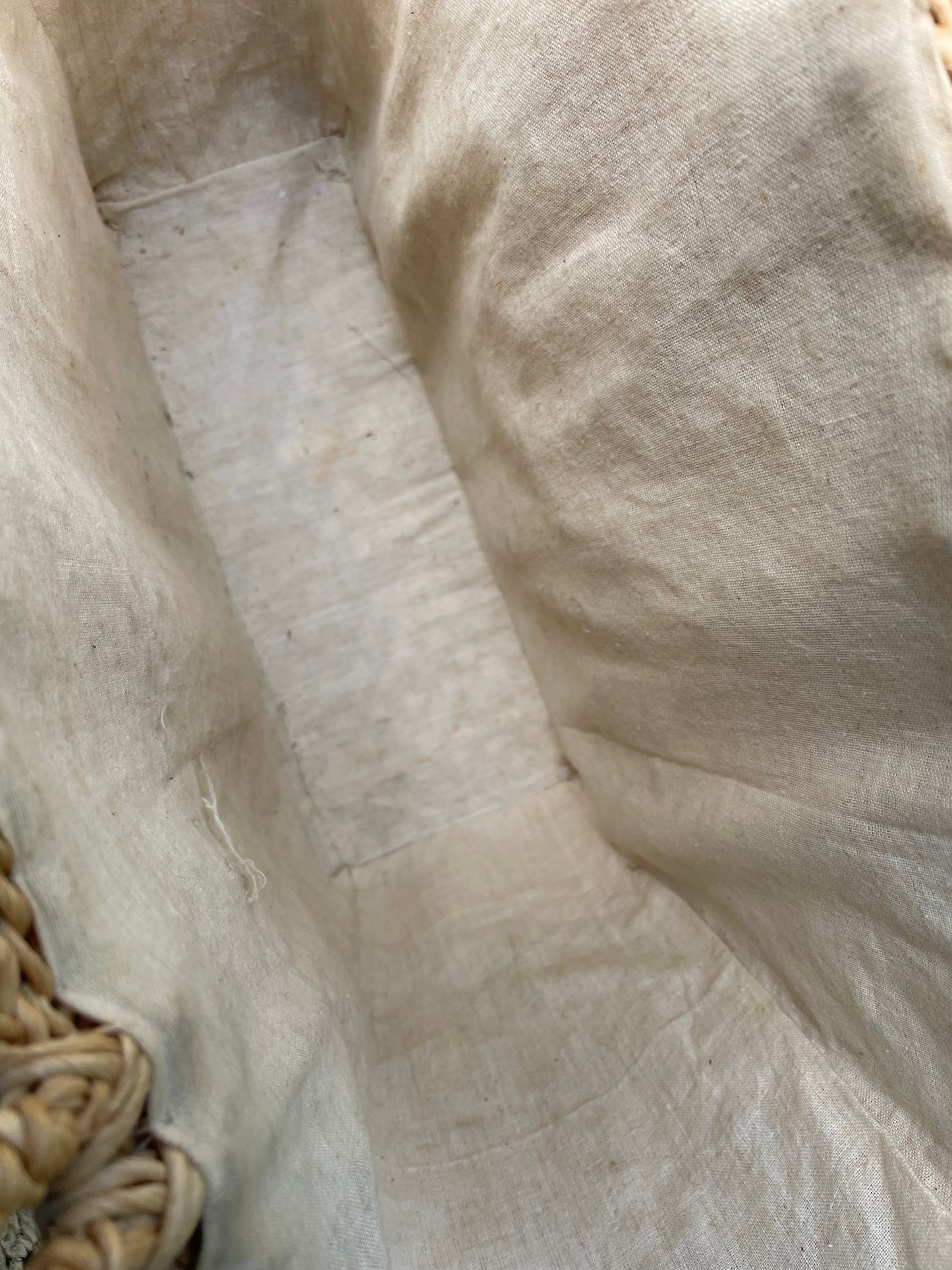 woven rattan beach tote bag