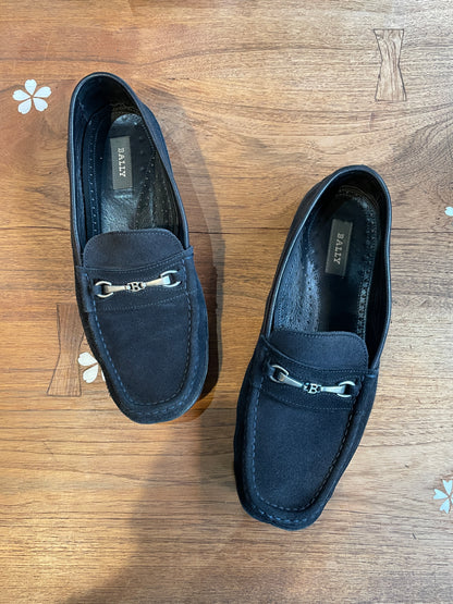 bally frascaro blue suede driving loafer