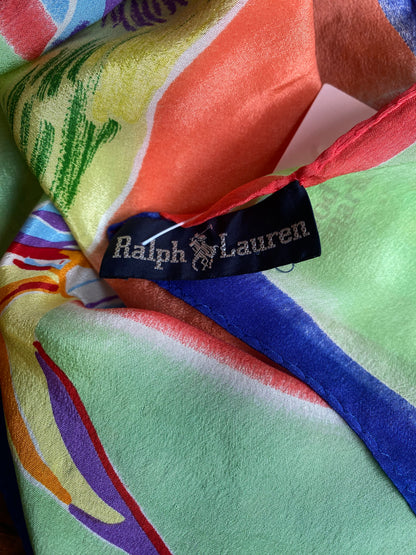 vintage ralph lauren mandarini di capri silk scarf