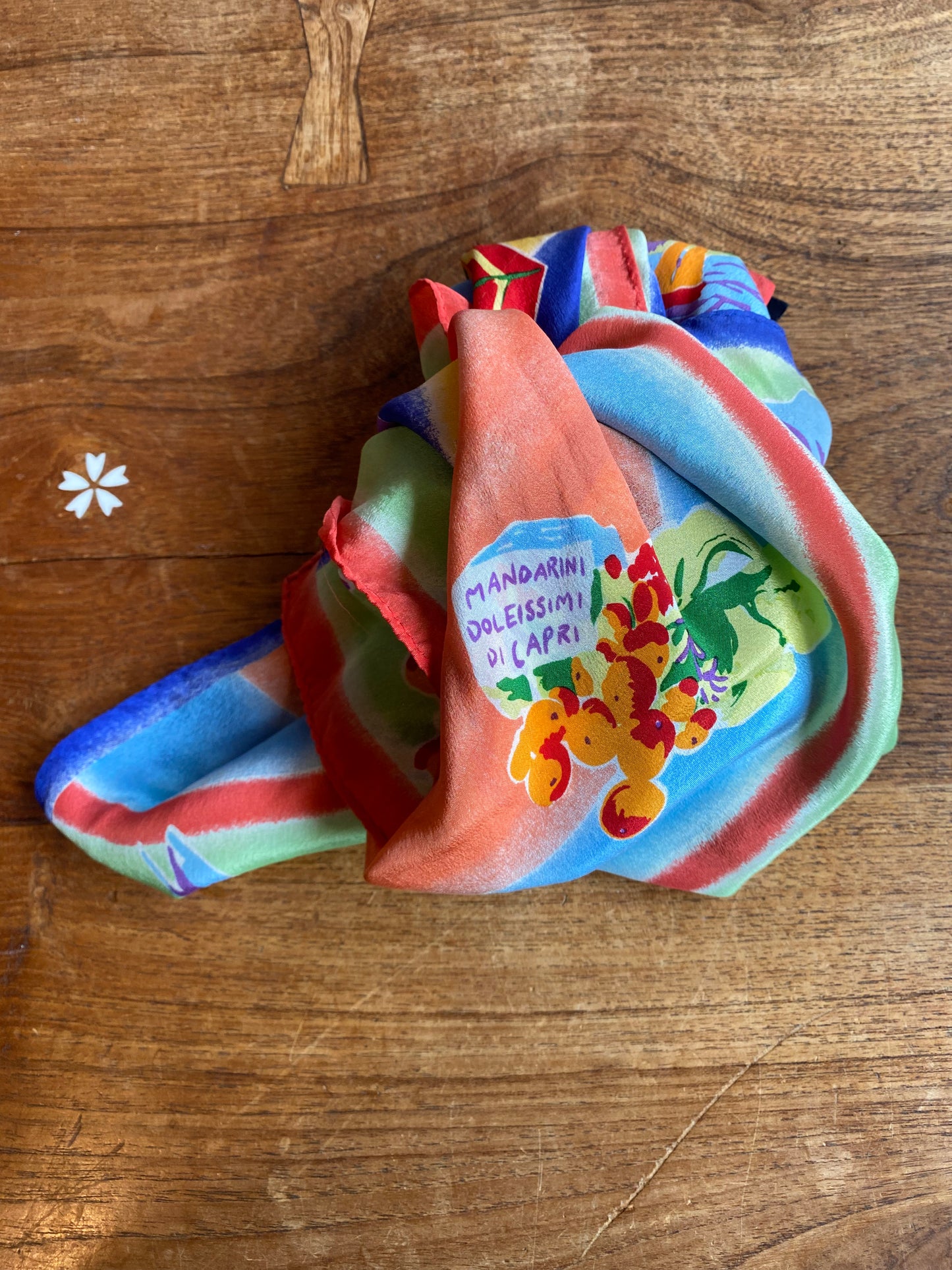 vintage ralph lauren mandarini di capri silk scarf