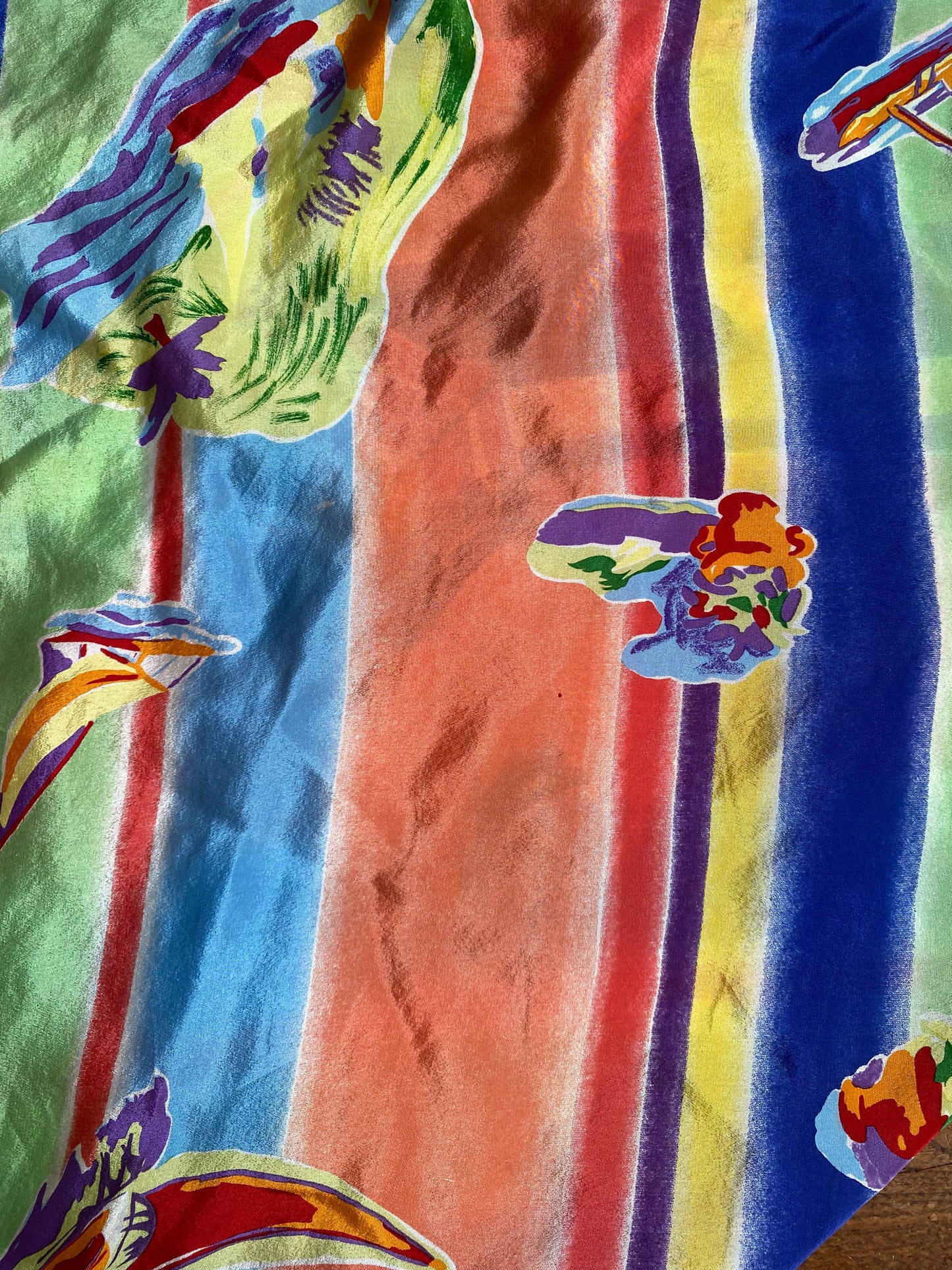 vintage ralph lauren mandarini di capri silk scarf