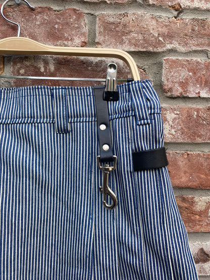 vintage handmade pleated denim kilt mini