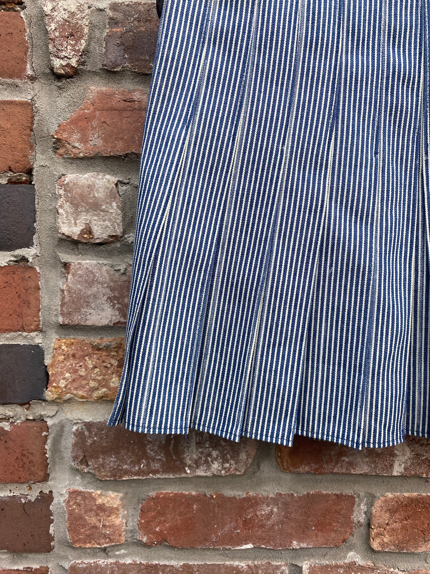 vintage handmade pleated denim kilt mini