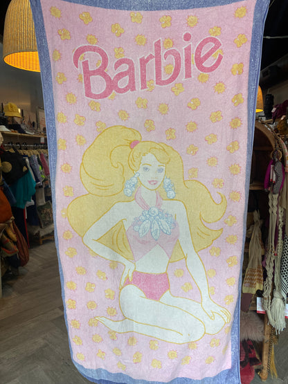 vintage 90s dophes barbie beach towel