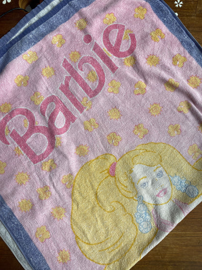 vintage 90s dophes barbie beach towel