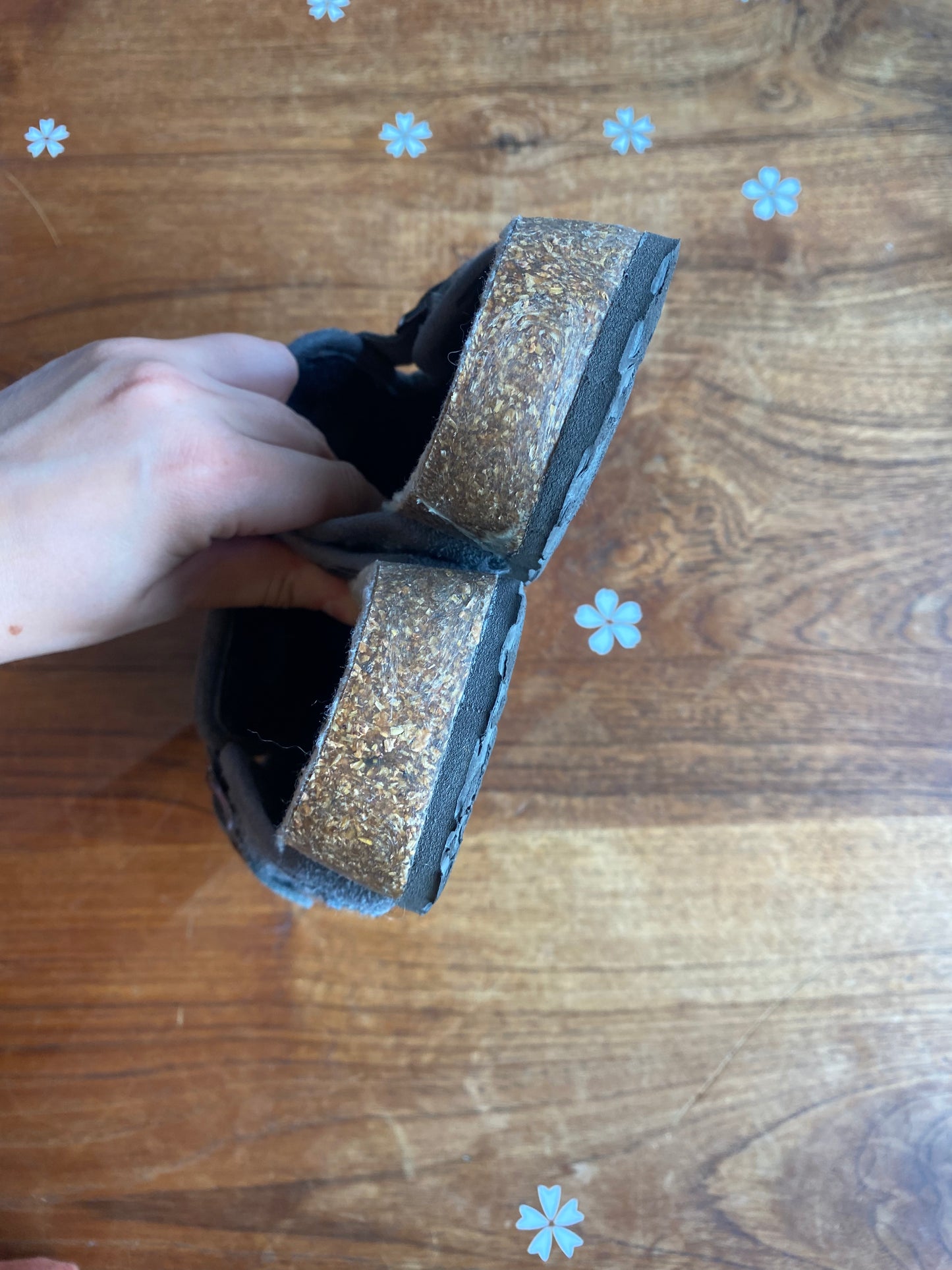 ae sherpa lined cable knit clog