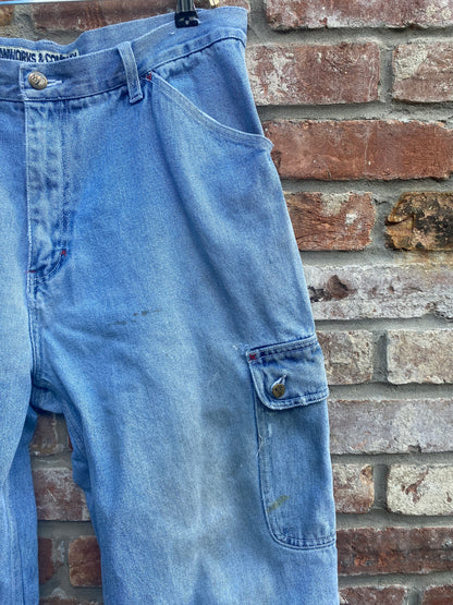 vintage 90s jeansworks baggy denim cargo pants