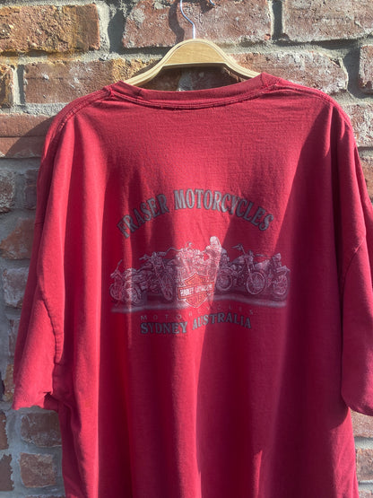 vintage 00s harley davidson aussie tee