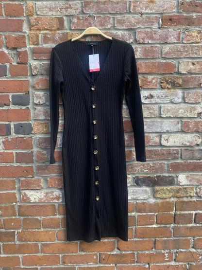 dynamite ribbed long sleeve midi dress