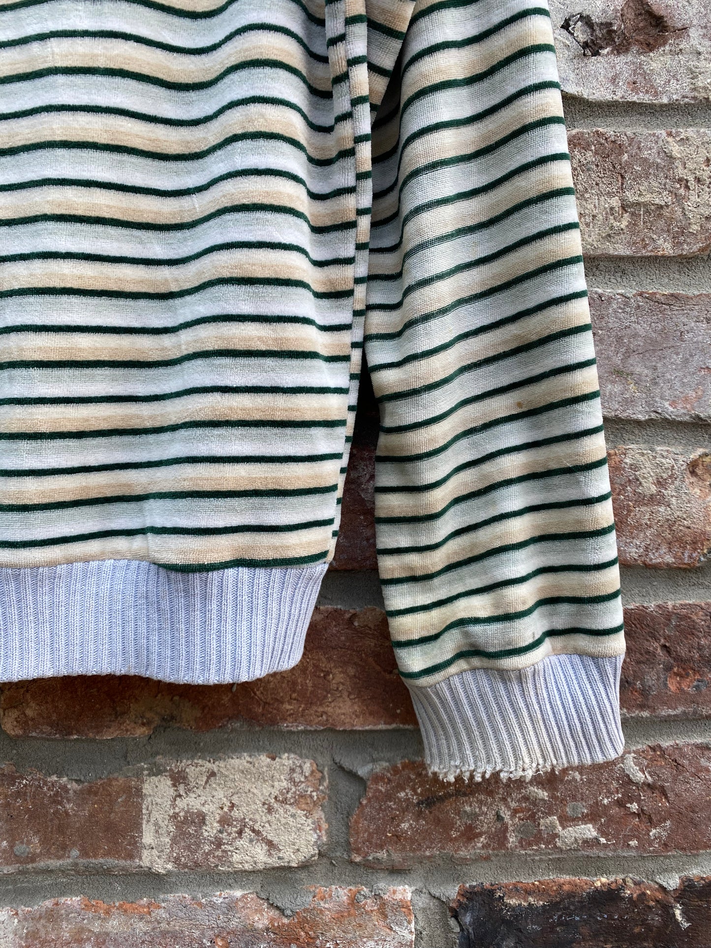 vintage 70s wildflower velour stripe jacket