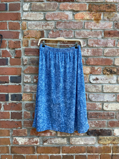 vintage 80s avon denim-look top and skirt set