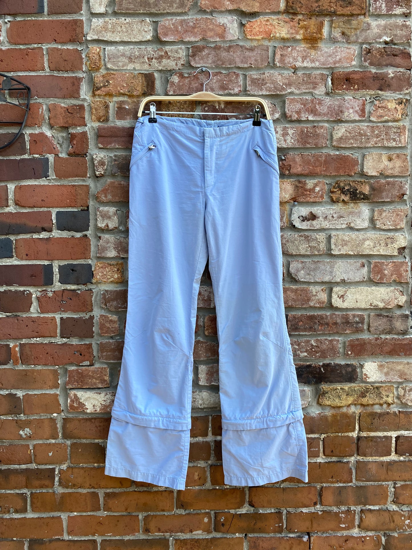 y2k garage flare leg zip off drawstring pants