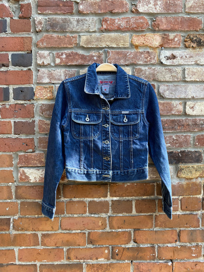 vintage 00s silver jeans denim jacket