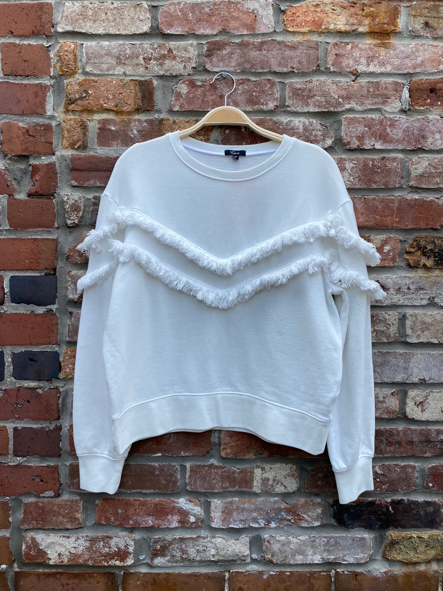 rails kinsey chevron fringe sweatshirt