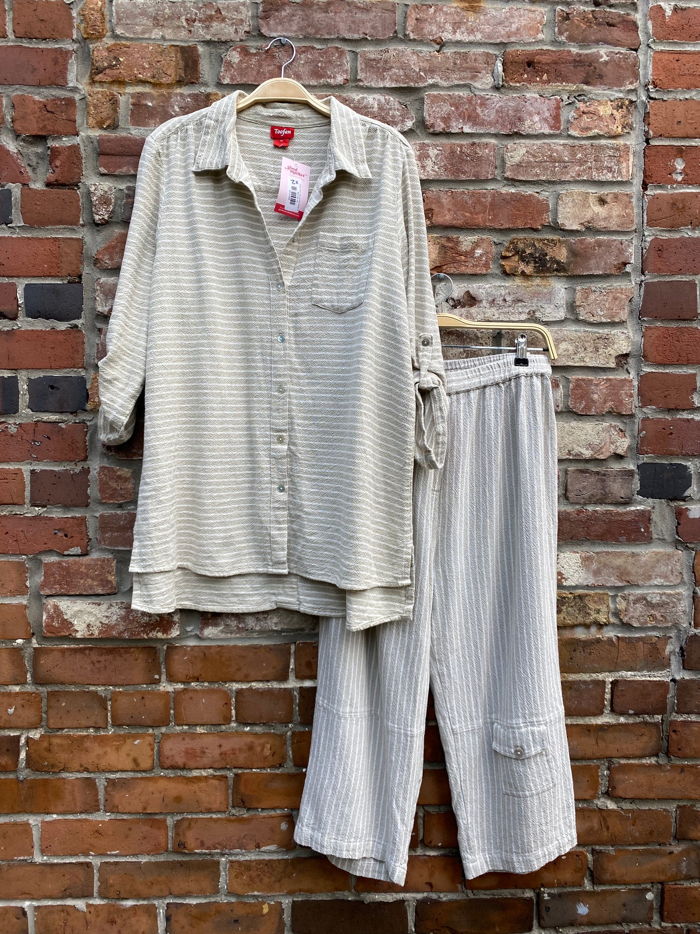 toofan cotton stripe summer lounge set