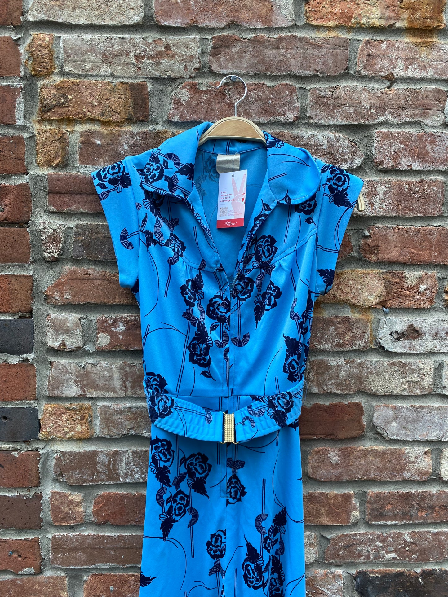 vinitage 60s floral belted shirt dress