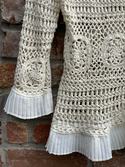 vintage 00s coldwater creek crochet cardigan