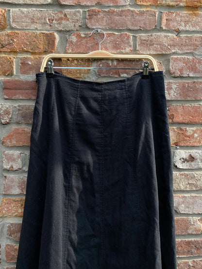 vintage mandy 100% linen maxi skirt
