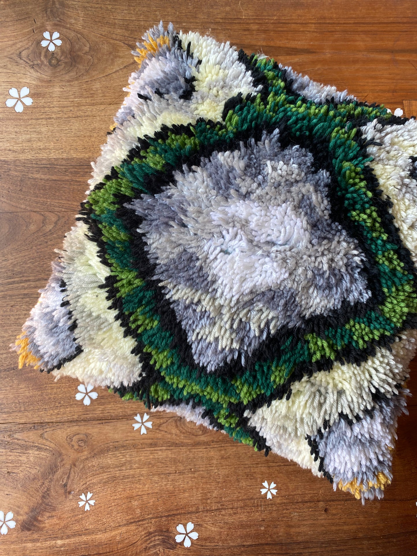 boho tufted diamond throw pillow