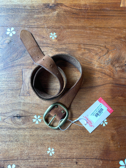 vintage tooled leather belt