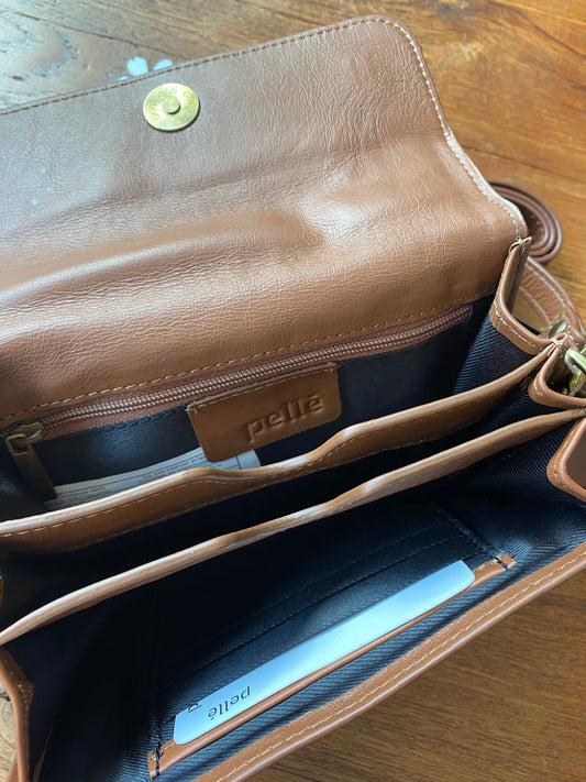 nwt pelle leather wallet crossbody