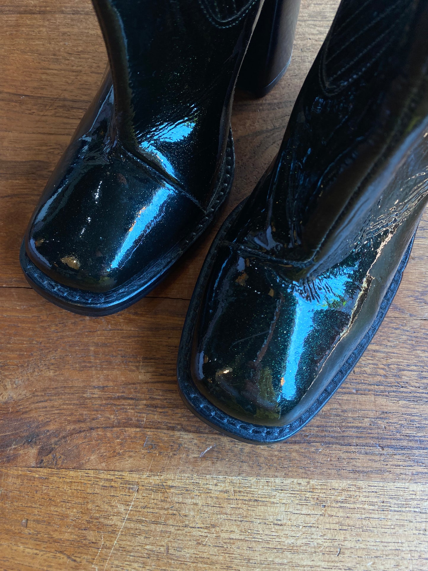 opening ceremony glitter heeled chelsea boots