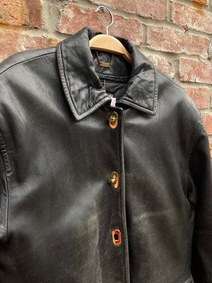 vintage danier turn lock butter leather jacket