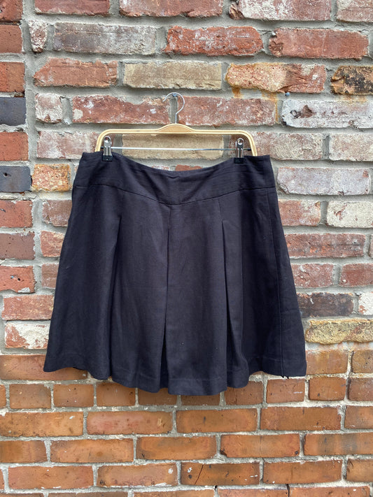 h&m linen-blend tennis prep mini skirt