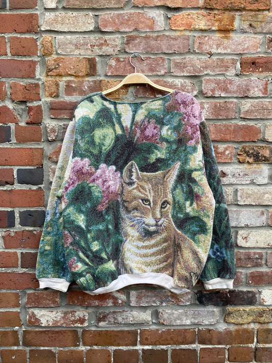 vintage cat tapestry sweatshirt