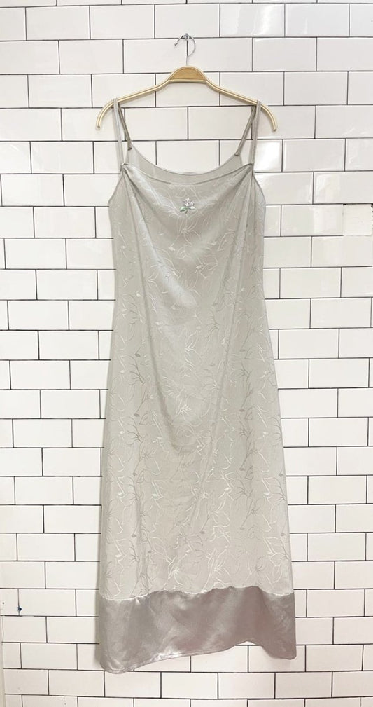 rework x vintage satin floral print maxi slip dress - good market thrift store