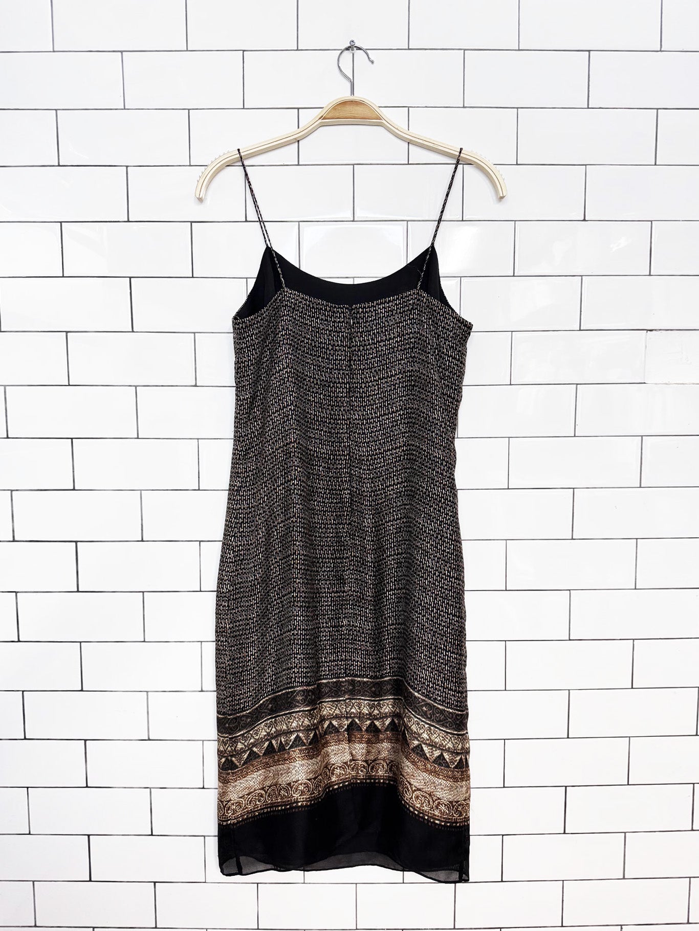 vintage 90s ann taylor 100% silk minimal chiffon midi slip dress