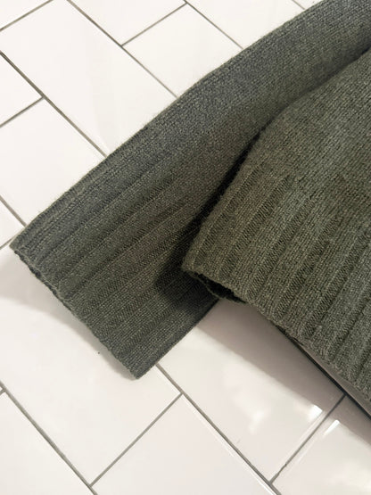 banana republic 100% cashmere mock neck boxy knit sweater