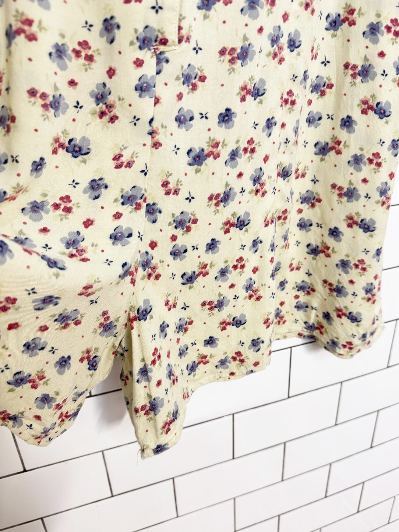 vintage 90s california girl micro floral tie back romper