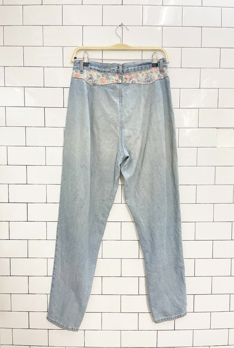 vintage 90s bluenotes floral waist tapered jeans - good market thrift store