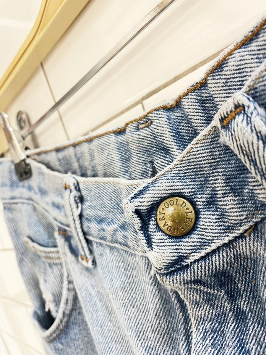 vintage 90s legendary gold ripped jeans - good market thrift store