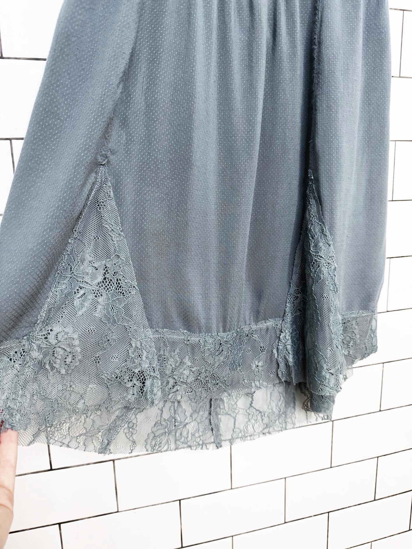 intimately free people lace trim slip mini dress