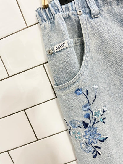 vintage 00s bill blass sport denim skirt - good market thrift store