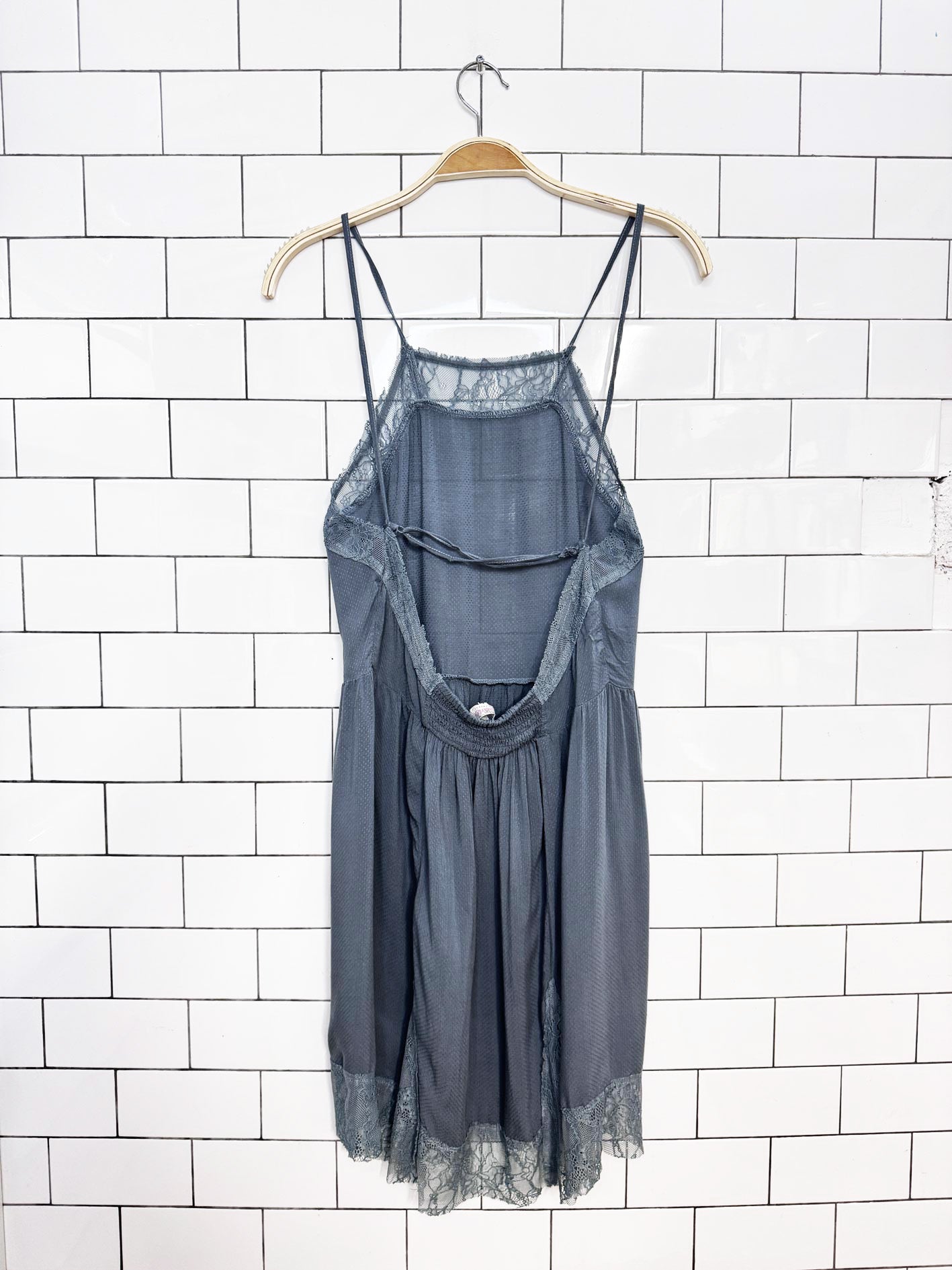 intimately free people lace trim slip mini dress