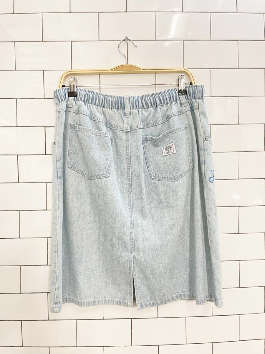 vintage 00s bill blass sport denim skirt - good market thrift store