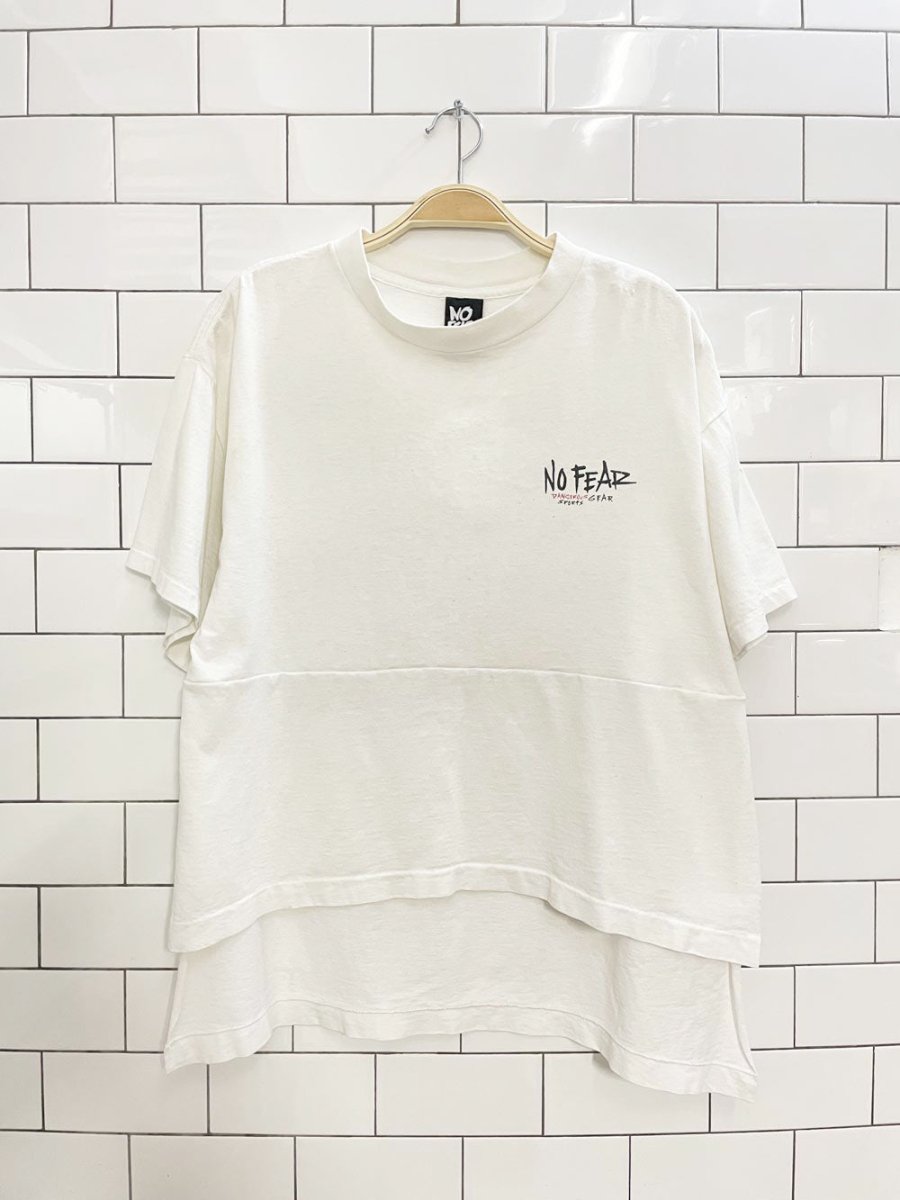 rework x vintage 90s no fear bases loaded tee - good market thrift store